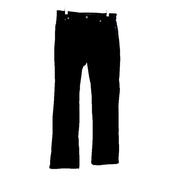 LRL Ralph Lauren Jeans Co Corduroy Pants Women's SZ 12 Black Straight Leg Jeans - Picture 1 of 6